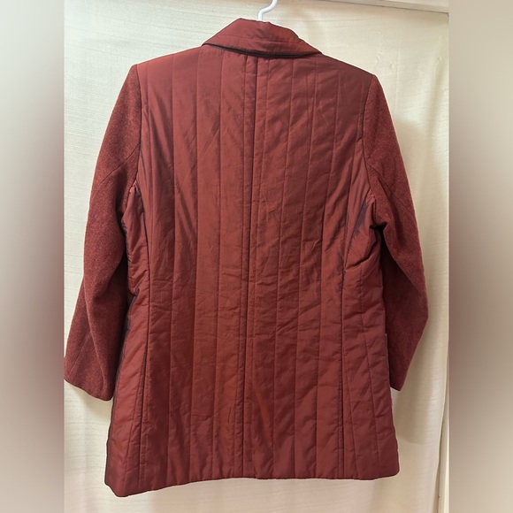 Escada Sport Quilted Wool & Cashmere Blazer Jacket – Rust Red, Size 36 (Small) - Picture 7 of 8
